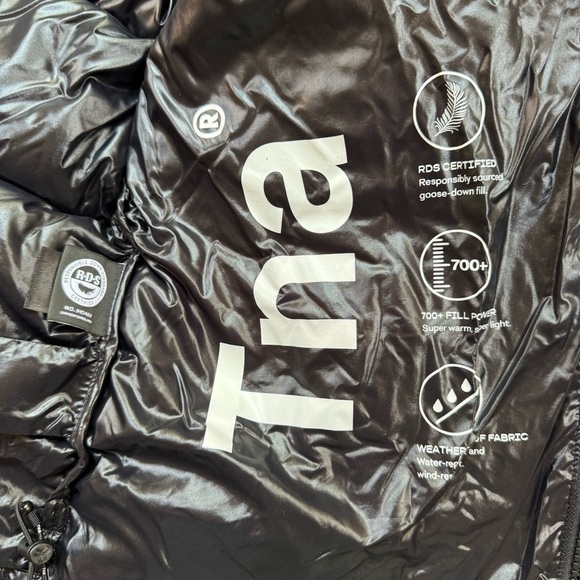 Aritzia TNA The Super Puff Puffer Jacket Hi Gloss Shiny Quilted Black 3XS - Picture 14 of 17